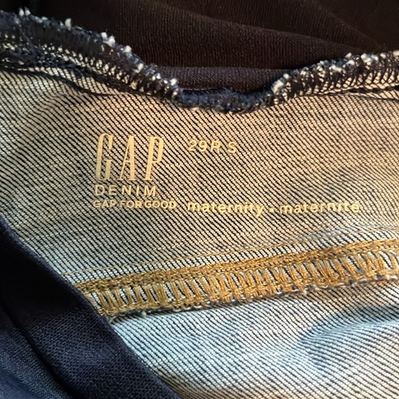 Gap Denim Maternity Straight Leg Full Panel Pull On Size 29 RS - Picture 11 of 16